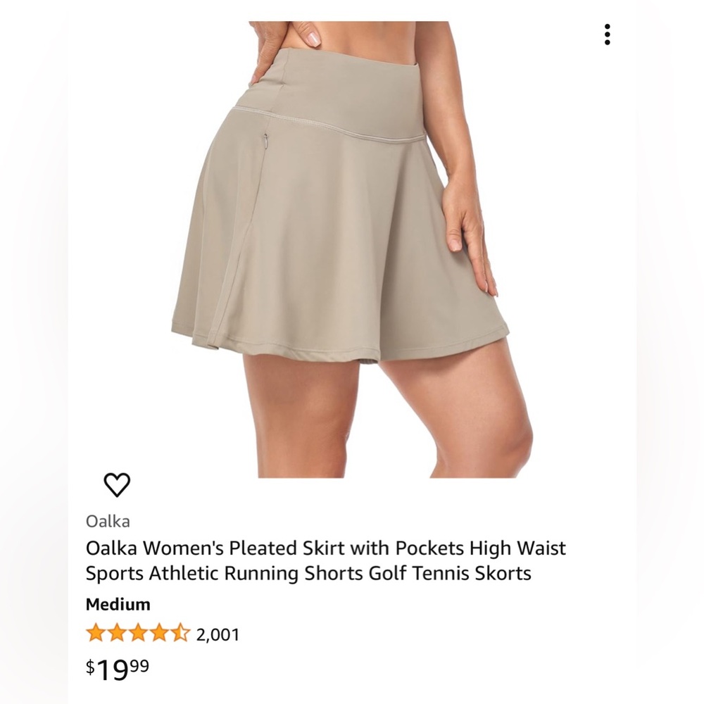 Oalka Women's Pleated Skirt with Pockets